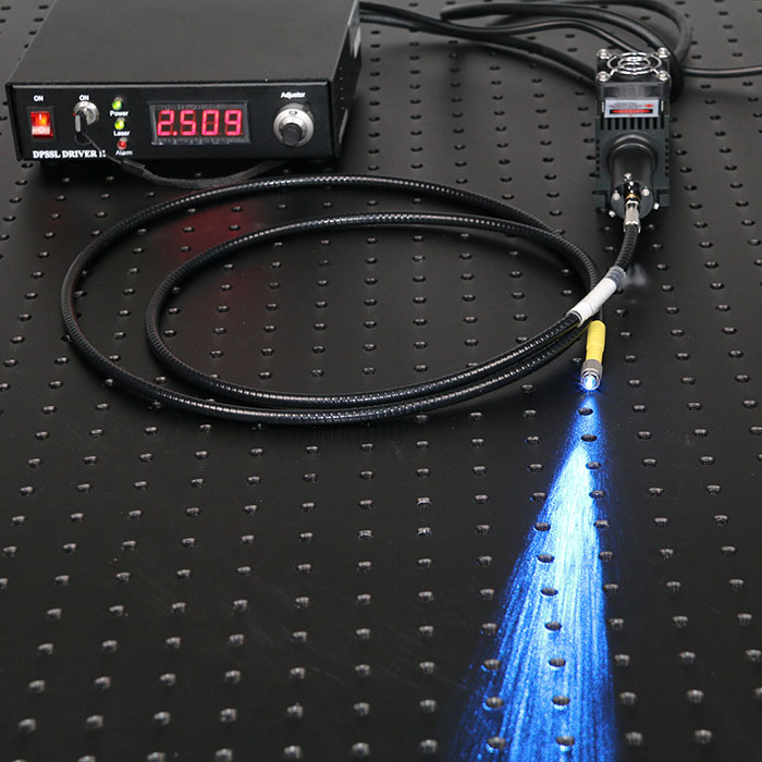 488nm 20mw Blue Fiber Coupled Laser CW TTL/Analog Modulation